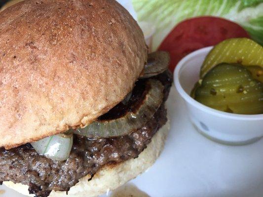 Hamburger with homemade buns