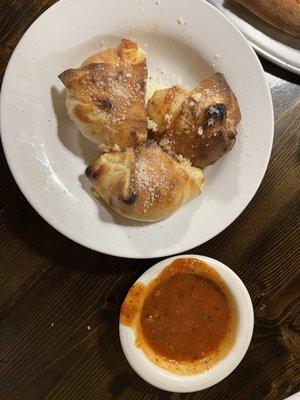 Stuffed garlic knots.