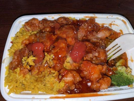 General Tso's Chicken Combo Platter (I think)