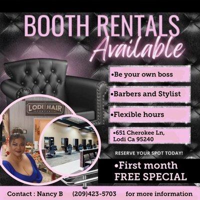 Need booth renter