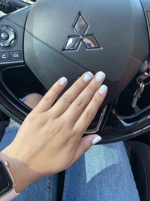 White gel manicure