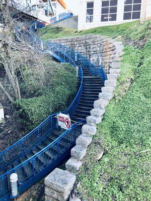 Stairway closed due to construction of the Ed Johnson Memorial ~ March 7, 2021