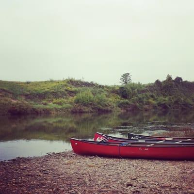 Canoe drop in at the park.