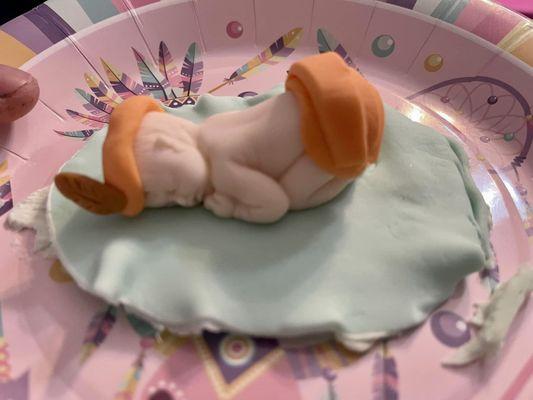 The Fondant baby was adorable.