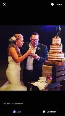 Happy bride and groom. Many thanks to Dyane and Jeff. You made it so we could be in the moment and not have to worry, thank you!