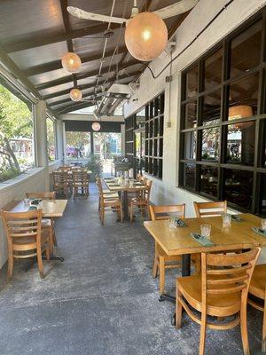 Covered dining area