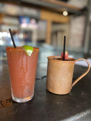 Michelada and Strawberry Mule