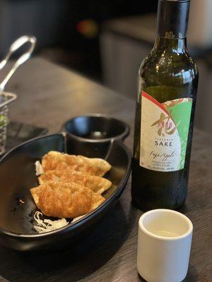 Apple sake with some dumplings