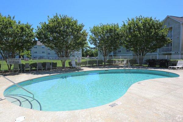 Sparkling swimming pool at Stone Gate in Charlotte, NC.