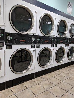 Rows of dryers