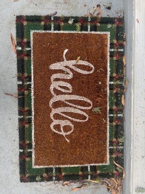 Holiday doormat $8