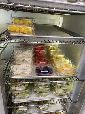 Fruits and salad from the dining room