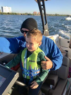 Captain Joe teaching my son to be a Captain too.