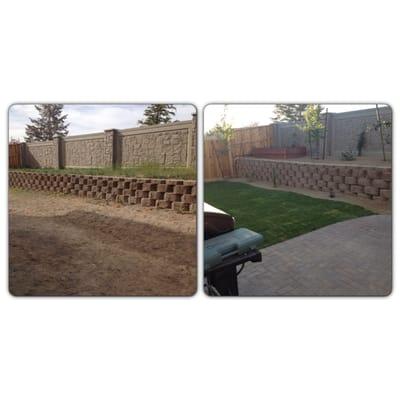 Before and after: I love the patio pavers and grass.