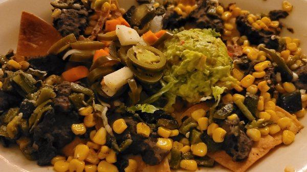 Southwest Veggie Nachos, no cheese or sour cream