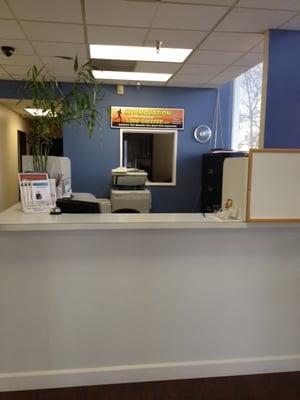 Front desk area