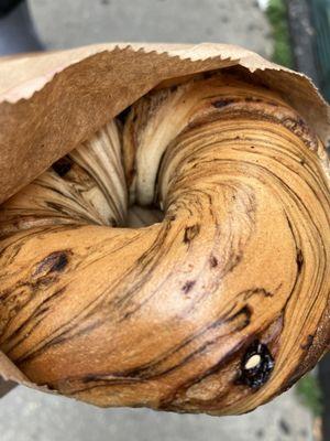 Cinnamon Raisin bagel $1.85