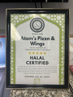 HFSAA CERTIFIED sign on their counter