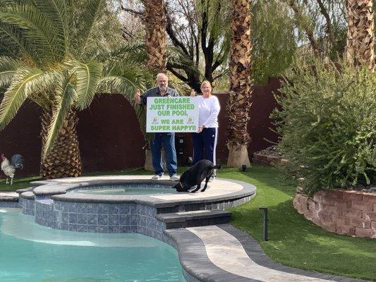 Real Greencare Summerlin customers happy with their pool