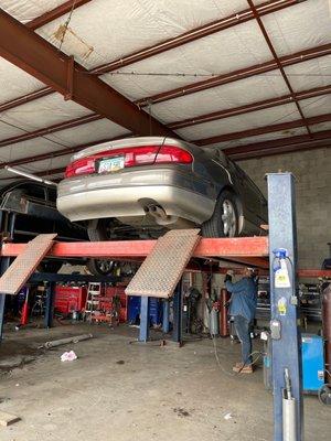 Excellent work! New catalytic converter installed.