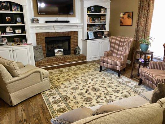 Sultan rug in Family room.