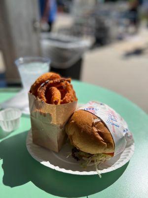 Onion Rings and El Jefe Burger