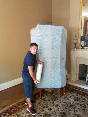 We always make sure we cover your furnitures with blanket and strip wrap 3 affordable fast movers dfw always  care about our costumers.