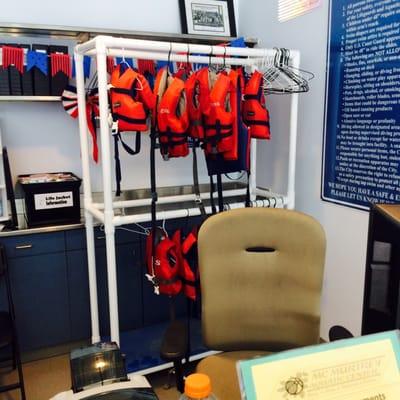 Rental life jackets