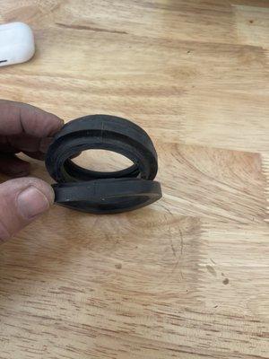 Torn gasket