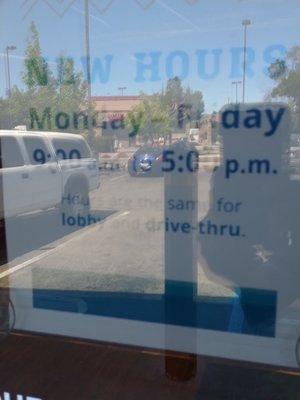 New hours M-F 9 am to 5 pm.  Yay, opens an hour earlier!