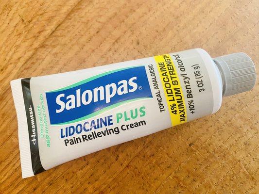 liquid "Salonpas" pain relieving cream does not work as well as the patches :(