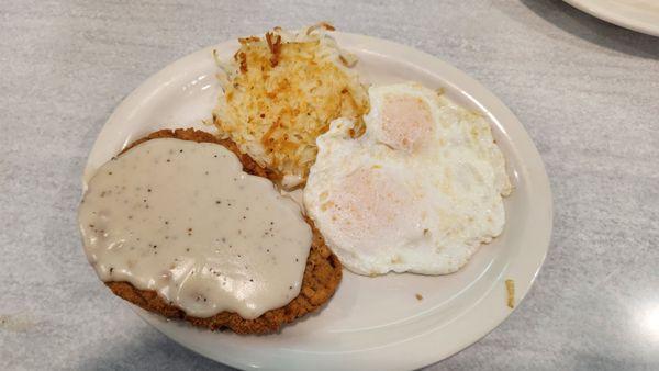 Country Fried Steak and Eggs