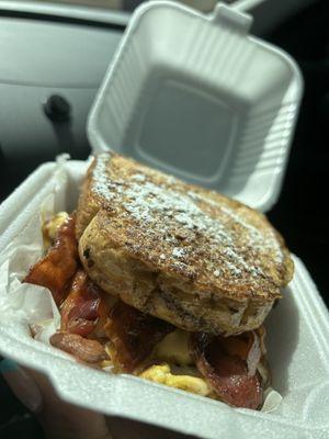 French toast breakfast sandwich