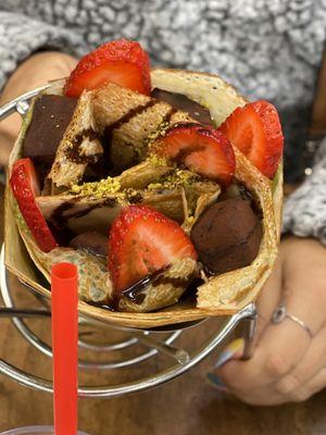 5. Matcha Chocolate Truffles Crepe