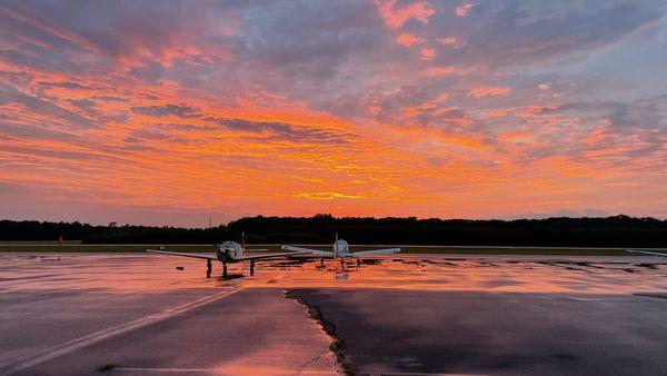 Sunset on the ramp