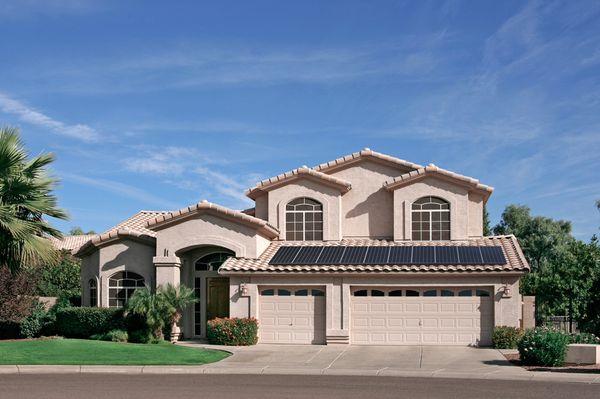 Tile Roof Solar Panels installed  by Caliber Roofing Services