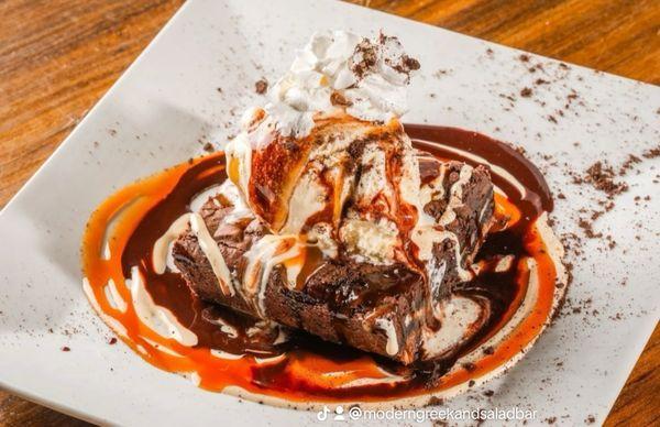 Chocolate chip Oreo cookie fudge brownie