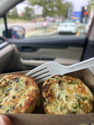 My favorite, tomato and feta omelet bites!