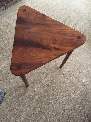 Another handcrafted side table.