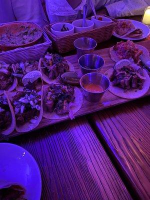 Double fiesta tray of tacos