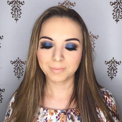 Airbrush blue Smokey eye