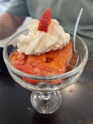 Strawberry poke cake