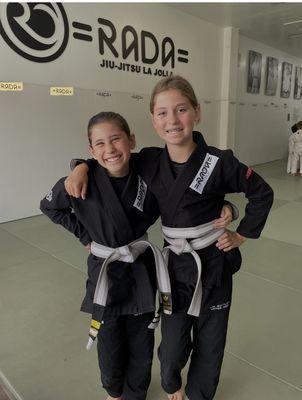 Our daughter and friend training together.