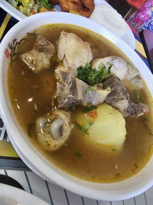 Soup with beef,  pork, and chicken.  Was a bit diluted and more chicken than anything.