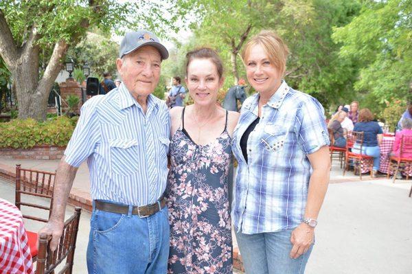 Carlo Scialanga, owner, Cathy Phiefer, his daughter and Jennifer Collins, assistant manager.