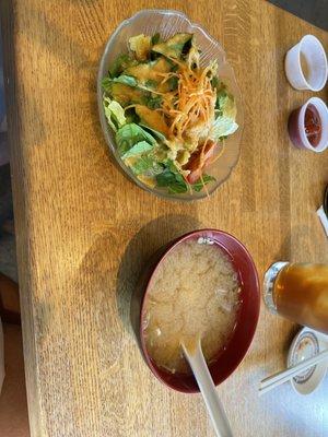 Miso and salad