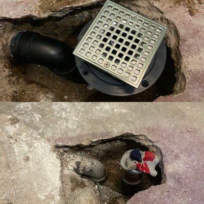 Replace pee trap and install an adjustable drain