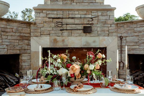 Gorgeous burnt orange floral tones.