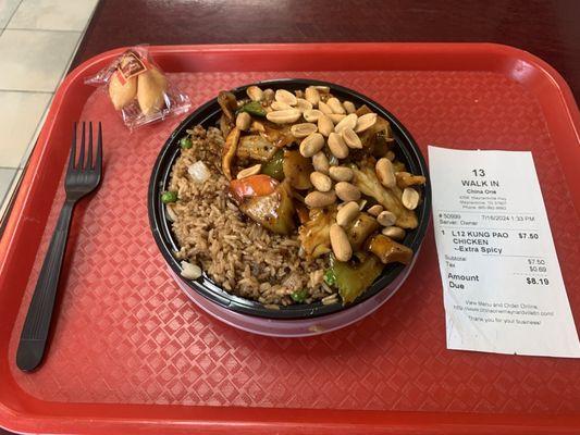 Kung pao with rice.