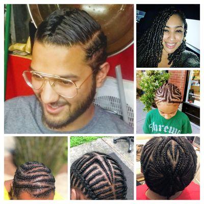 Custom design braids, faux locks, simple braid design